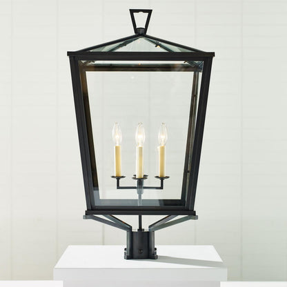 Visual Comfort & Co. Signature Collection Darlana Post Outdoor Lantern, 4-Light, Bronze, Clear Glass, 31"H (CHO 7113BZ 2MYJU)