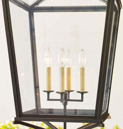 Visual Comfort & Co. Signature Collection Darlana Post Outdoor Lantern, 4-Light, Bronze, Clear Glass, 31"H (CHO 7113BZ 2MYJU)