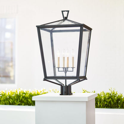 Visual Comfort & Co. Signature Collection Darlana Post Outdoor Lantern, 4-Light, Bronze, Clear Glass, 31"H (CHO 7113BZ 2MYJU)