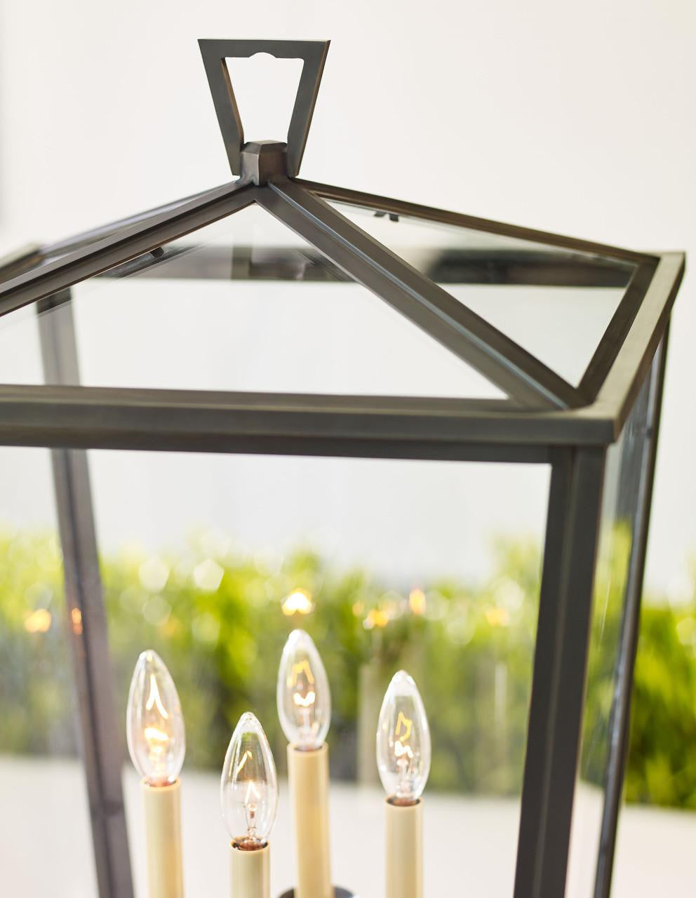 Visual Comfort & Co. Signature Collection Darlana Post Outdoor Lantern, 4-Light, Bronze, Clear Glass, 31"H (CHO 7113BZ 2MYJU)