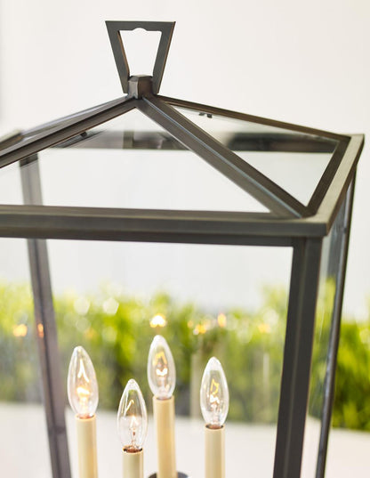 Visual Comfort & Co. Signature Collection Darlana Post Outdoor Lantern, 4-Light, Bronze, Clear Glass, 31"H (CHO 7113BZ 2MYJU)