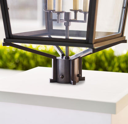 Visual Comfort & Co. Signature Collection Darlana Post Outdoor Lantern, 4-Light, Bronze, Clear Glass, 31"H (CHO 7113BZ 2MYJU)
