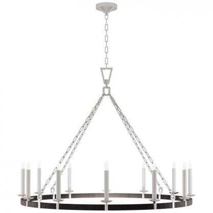 Visual Comfort Signature Darlana X-Large Wrapped Ring Chandelier Polished Nickel