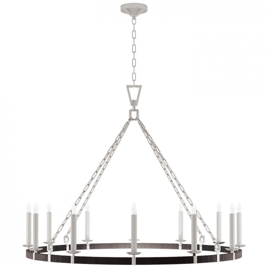 Visual Comfort Signature Darlana X-Large Wrapped Ring Chandelier Polished Nickel