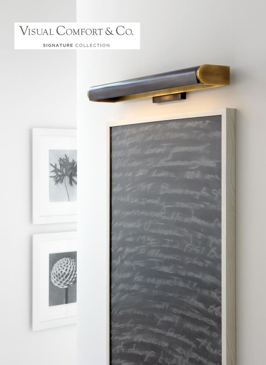 Visual Comfort & Co. Signature Collection David Picture Light, 3-Light, Antique Brass, Bronze, 24"W (TOB 2023HAB/BZ 2G21F)