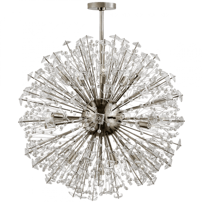 Visual Comfort & Co. Signature Collection Dickinson Chandelier, 21-Light, Polished Nickel, 32"W (KS 5006PN-CG CLZ1C)
