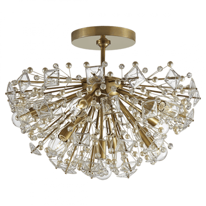 Visual Comfort Signature Dickinson Semi-Flush Mount Polished Nickel