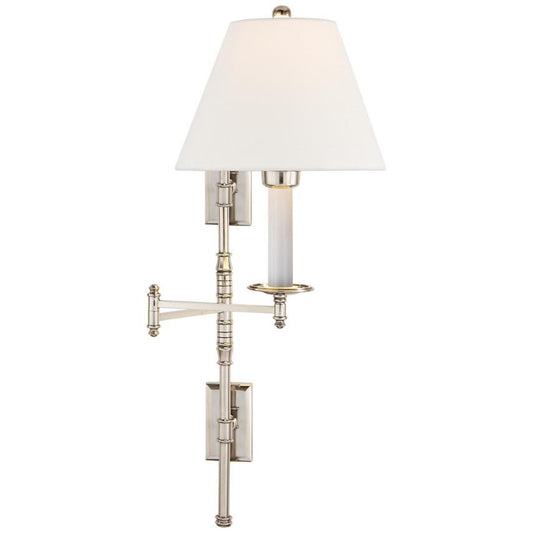 Visual Comfort Signature Dorchester Double Backplate Swing Arm Polished Nickel