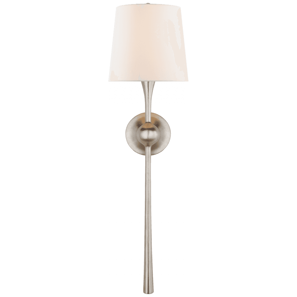 Visual Comfort Signature Dover Tail Wall Sconce Burnished Silver Leaf