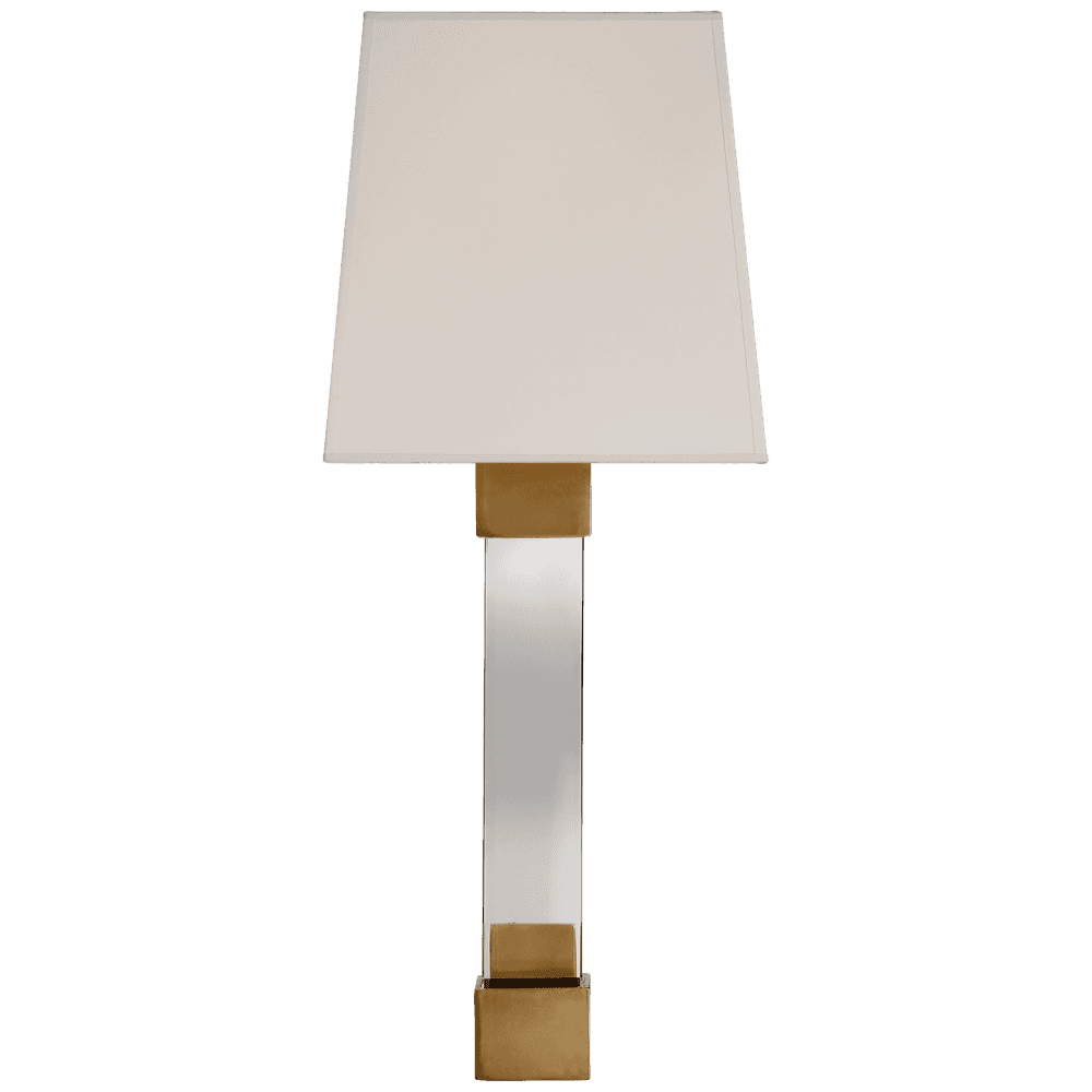 Visual Comfort Signature Edgar Wall Sconce Crystal with Brass