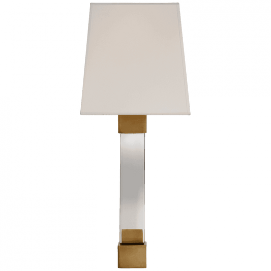 Visual Comfort Signature Edgar Wall Sconce Crystal with Brass