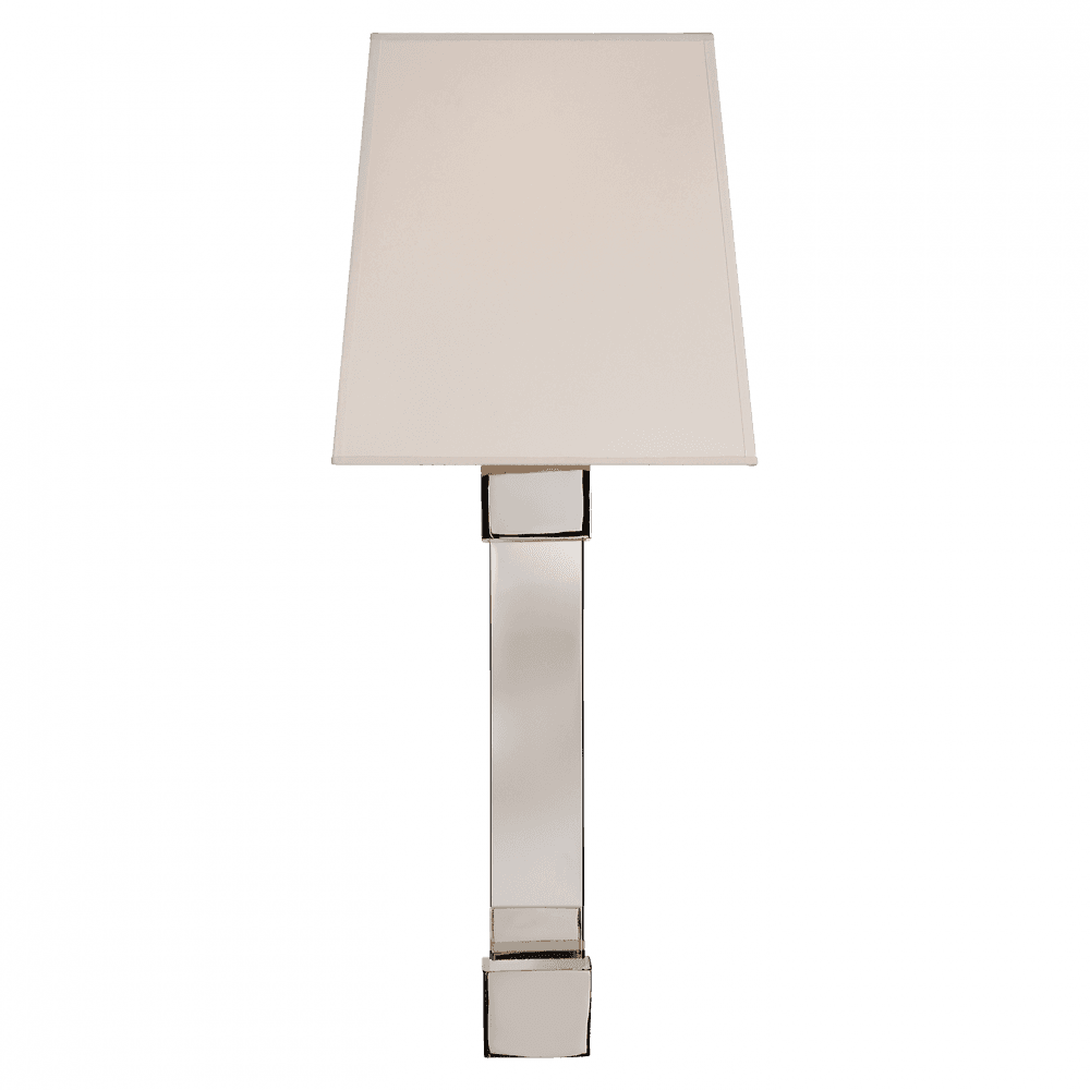Visual Comfort Signature Edgar Wall Sconce Crystal with Polished Nickel