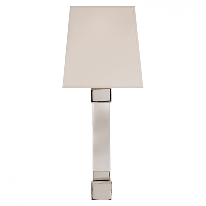 Visual Comfort Signature Edgar Wall Sconce Crystal with Polished Nickel