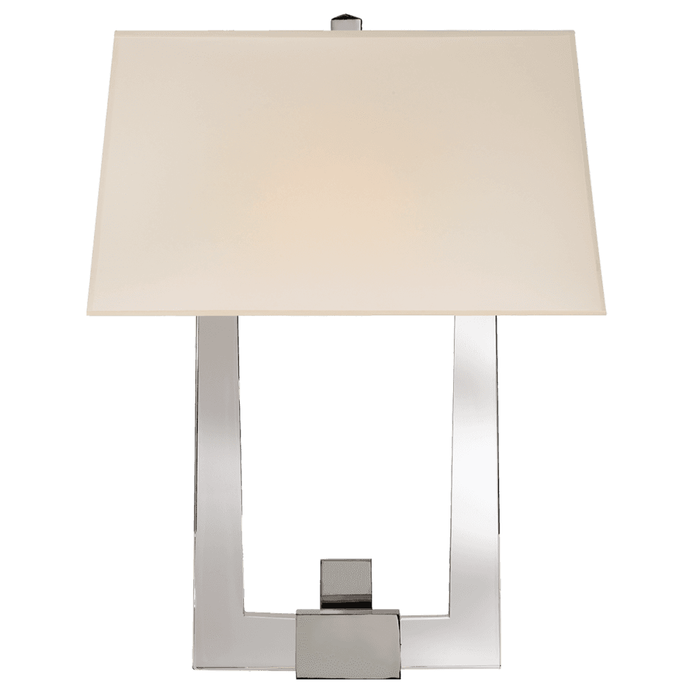 Visual Comfort Signature Edwin Single Arm Wall Sconce Crystal with Polished Nickel