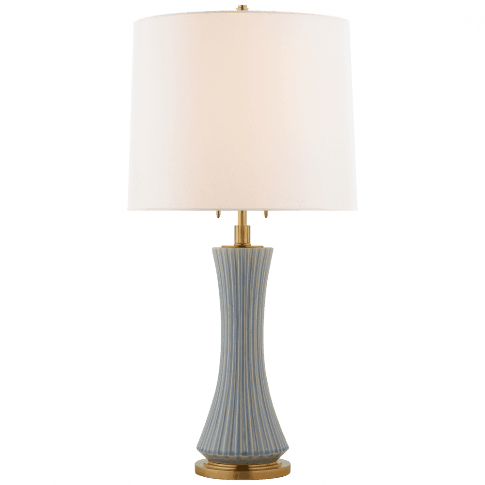 Visual Comfort Signature Elena Table Lamp White Crackle