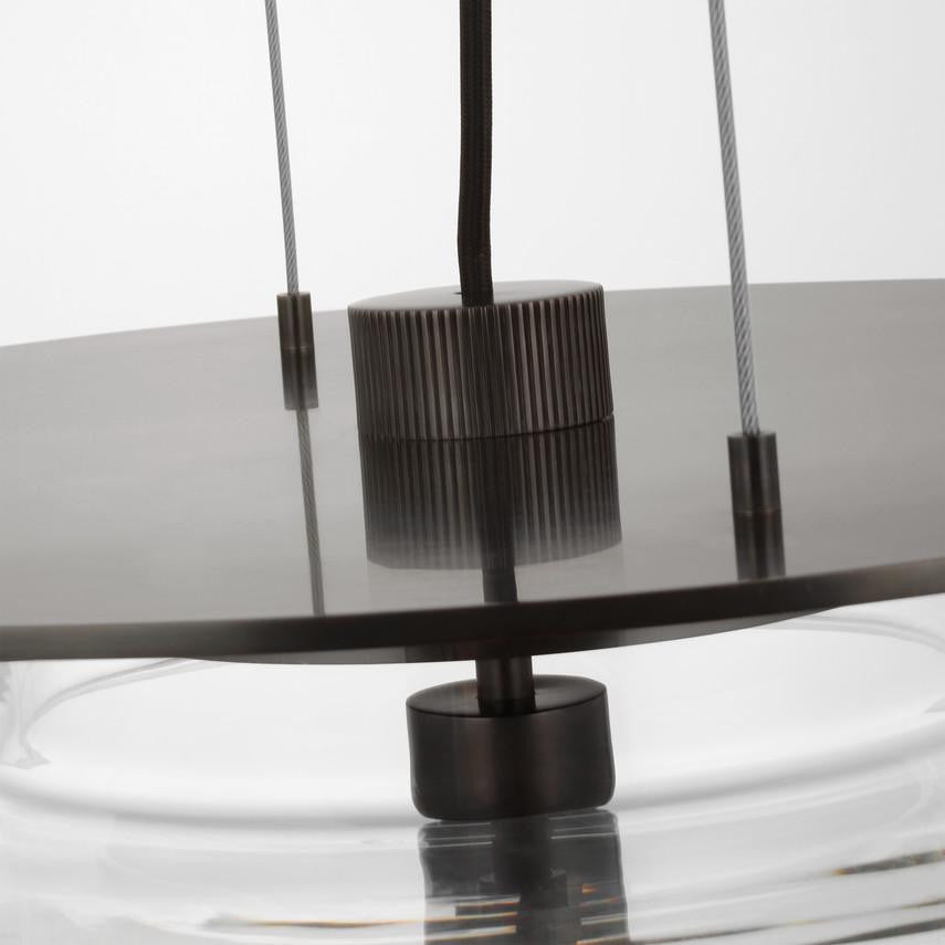 Visual Comfort & Co. Signature Collection Elias 20" Floating Pendant, Visual Comfort & Co. Signature Collection RB 5082BZ-WG N1X5L