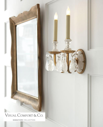 Visual Comfort & Co. Signature Collection Elizabeth Wall Sconce, 2-Light, Gilded Iron, 14.5"H (TOB 2236GI 2G220)