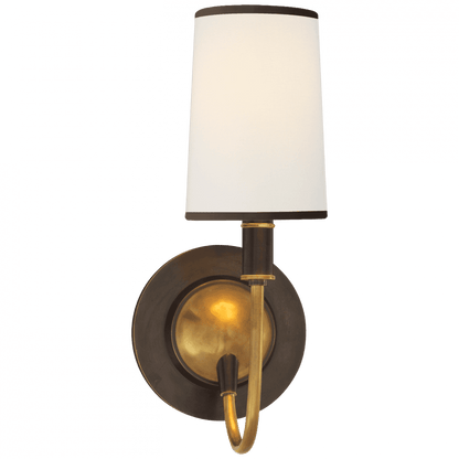 Visual Comfort Signature Elkins Sconce Bronze with Antique Brass