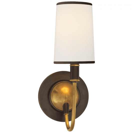 Visual Comfort Signature Elkins Sconce Bronze with Antique Brass