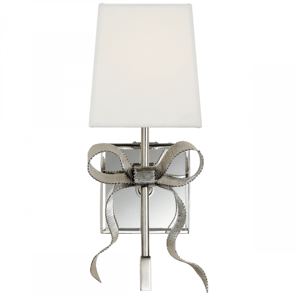 Visual Comfort Signature Ellery Gros-Grain Bow Wall Sconce Soft Brass