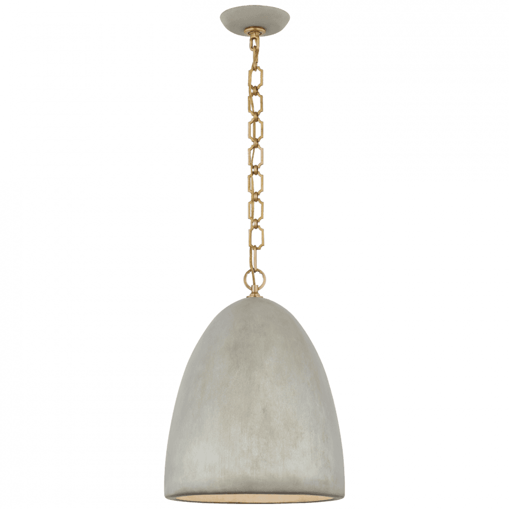 Visual Comfort Signature Elliot Medium Dome Pendant Portland Gray