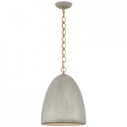 Visual Comfort Signature Elliot Medium Dome Pendant Portland Gray