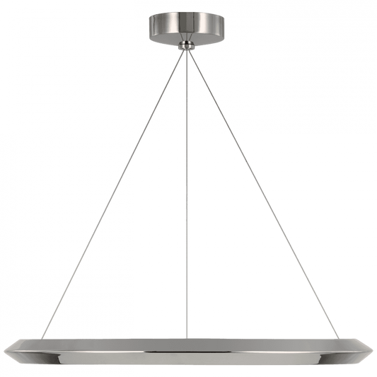 Visual Comfort Signature Encircle Ring Chandelier Polished Nickel