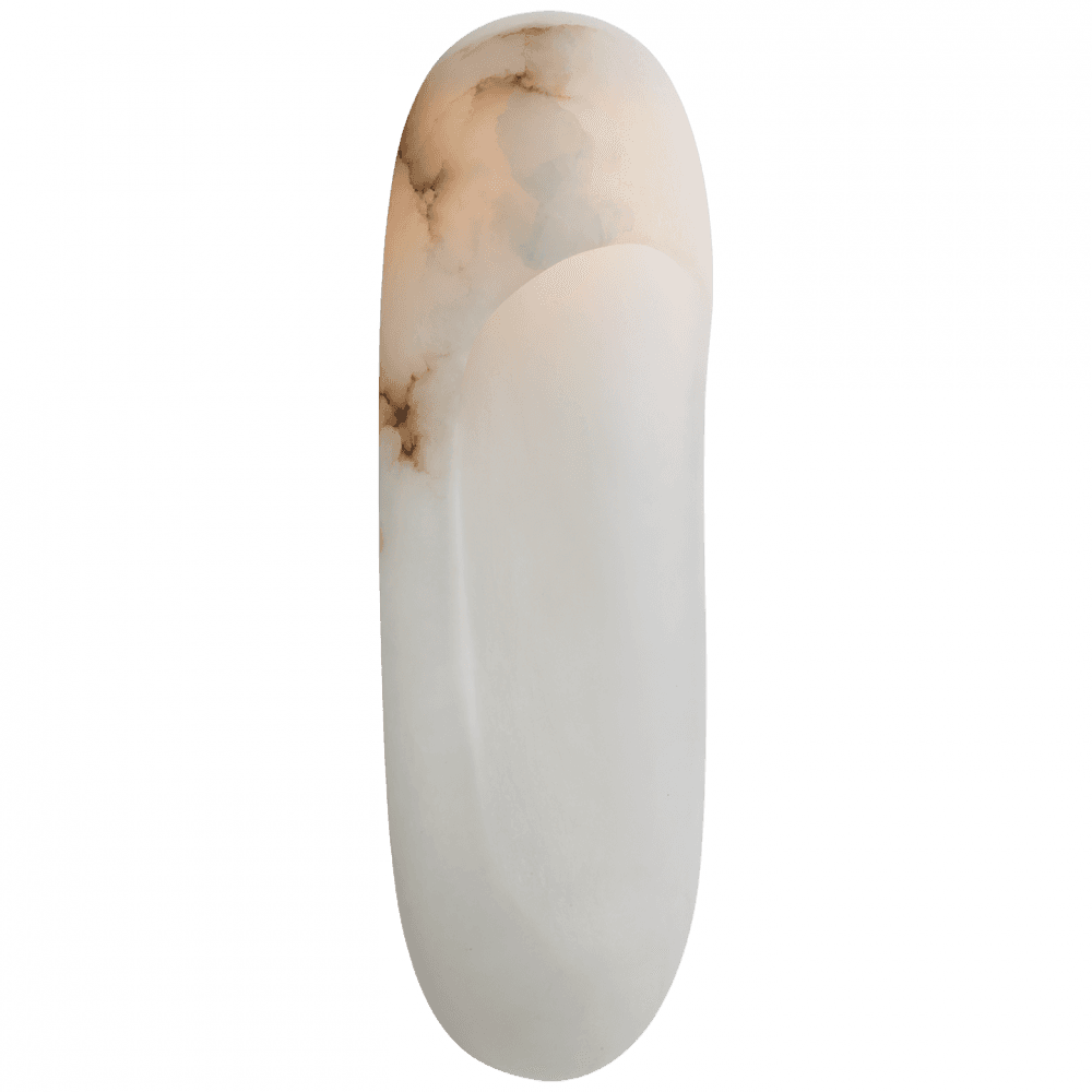 Visual Comfort Signature Esculpa 18 Alabaster and Polished Nickel