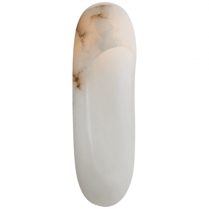 Visual Comfort Signature Esculpa 18 Alabaster and Polished Nickel