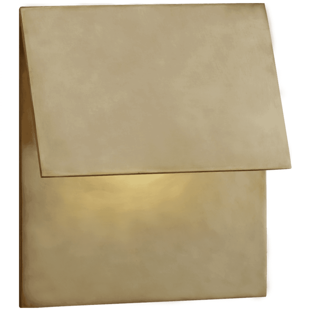 Visual Comfort Signature Esker Fold Outdoor Wall Sconce Antique-Burnished Brass