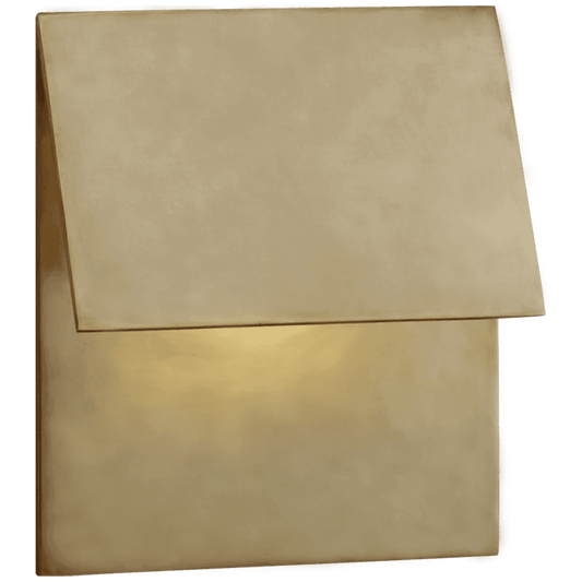 Visual Comfort Signature Esker Fold Outdoor Wall Sconce Antique-Burnished Brass