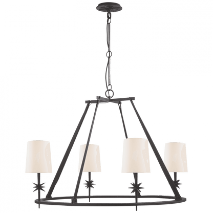 Visual Comfort Signature Etoile Round Chandelier Blackened Rust
