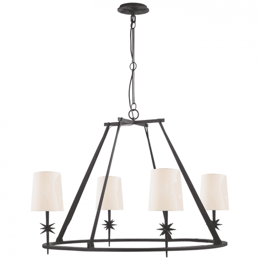 Visual Comfort Signature Etoile Round Chandelier Blackened Rust