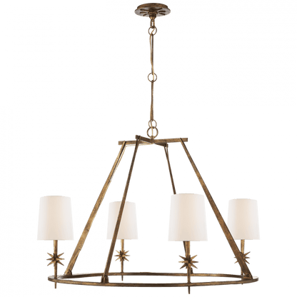 Visual Comfort Signature Etoile Round Chandelier Gilded Iron