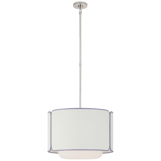 Visual Comfort Signature Eyre Drum Shade Pendant Polished Nickel