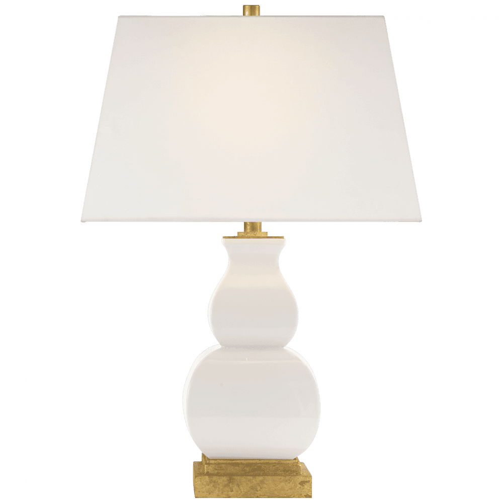 Visual Comfort Signature Fang Table Lamp Ivory Crackle Ceramic