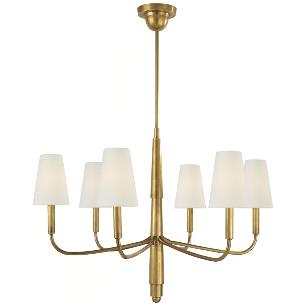 Visual Comfort Signature Farlane Small Chandelier Hand-Rubbed Antique Brass