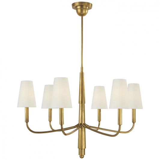 Visual Comfort Signature Farlane Small Chandelier Hand-Rubbed Antique Brass