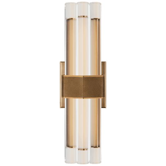 Visual Comfort Signature Fascio Wall Sconce Hand-Rubbed Antique Brass