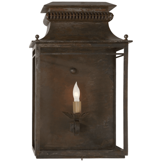 Visual Comfort Signature Flea Market Lantern Wall Sconce Antique Zinc