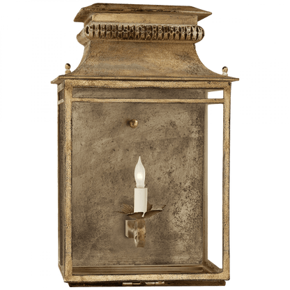 Visual Comfort Signature Flea Market Lantern Wall Sconce Gilded Iron