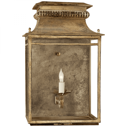 Visual Comfort Signature Flea Market Lantern Wall Sconce Gilded Iron