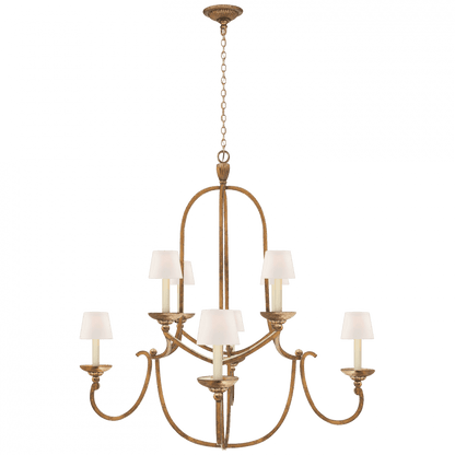 Visual Comfort Signature Flemish Chandelier Gilded Iron