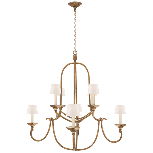 Visual Comfort Signature Flemish Chandelier Gilded Iron