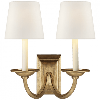 Visual Comfort Signature Flemish Double Sconce Gilded Iron