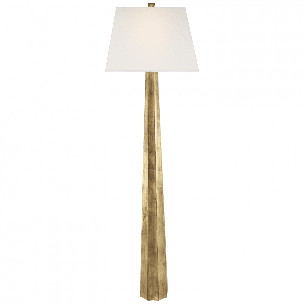 Visual Comfort Signature Fluted Spire Floor Lamp Gilded Iron