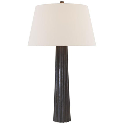 Visual Comfort Signature Fluted Spire Large Cordless Table Lamp Aged Iron