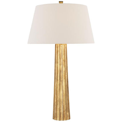 Visual Comfort Signature Fluted Spire Large Cordless Table Lamp Gilded Iron