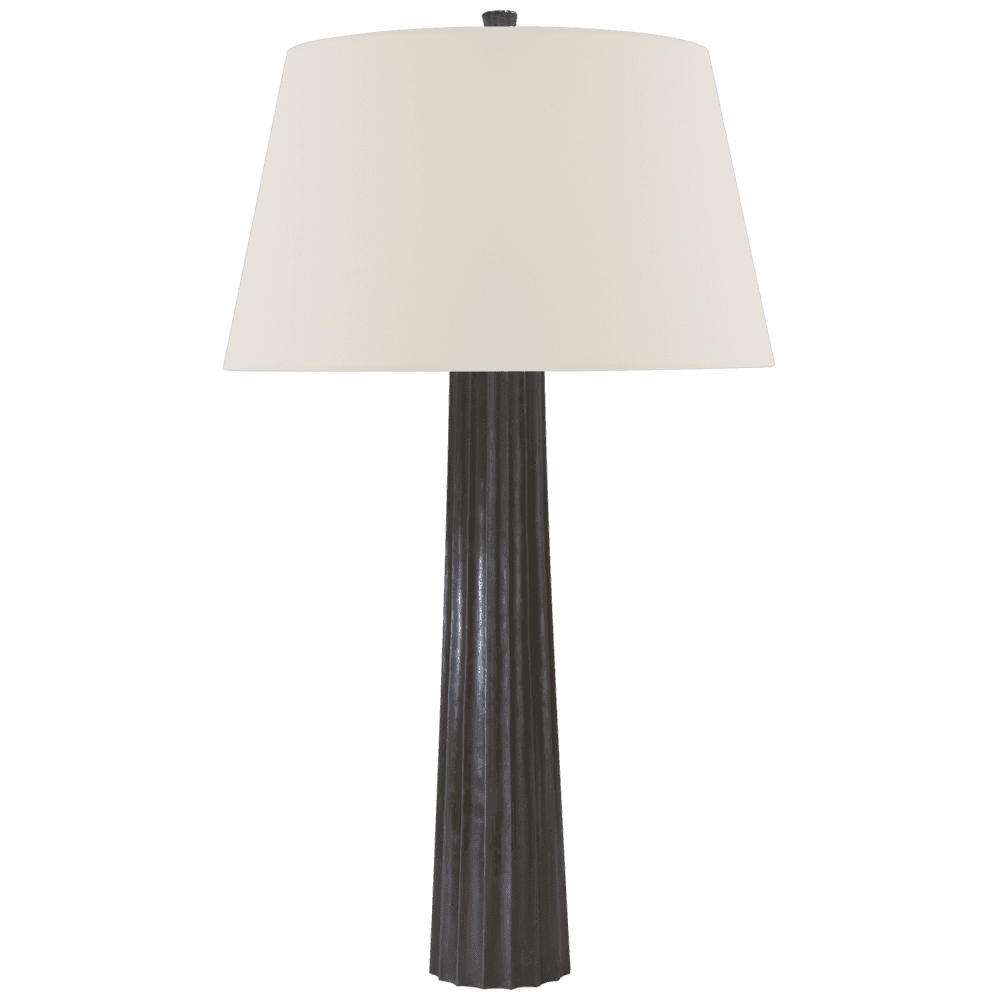 Visual Comfort Signature Fluted Spire Large Table Lamp Aged Iron