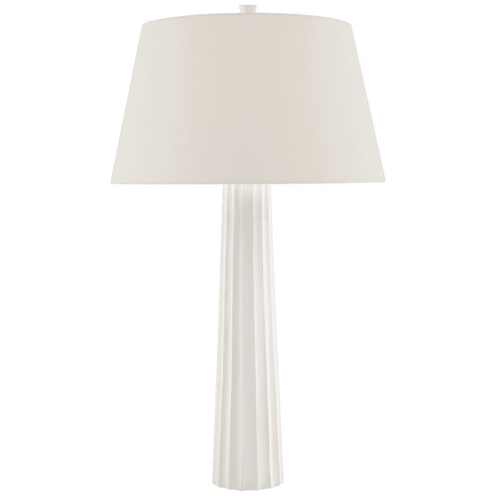 Visual Comfort Signature Fluted Spire Large Table Lamp Plaster White
